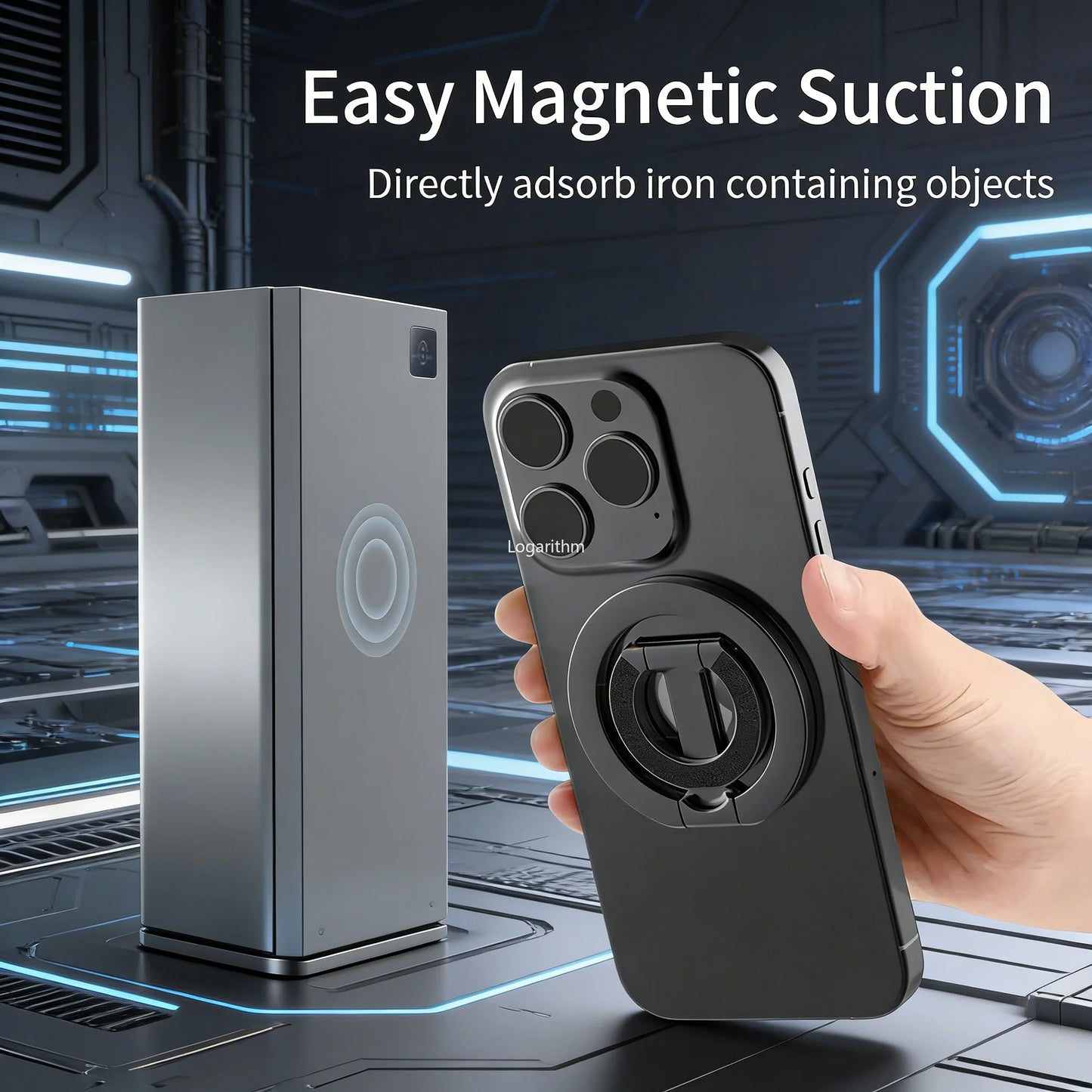 2026 New Magnetic Phone Ring Holder 360° Rotation Foldable Stand Double Sided Strong Magnet For Magsafe iPhone Samsung Holder
