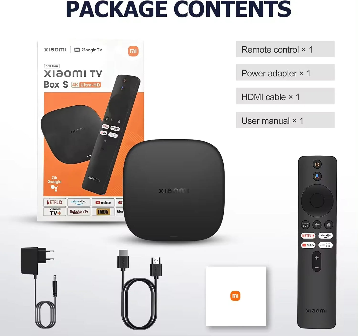 NEW Xiaomi TV Box S 3rd Gen 4K Ultra HD Bluetooth 5.2 Wifi 6 32GB ROM Google TV Google Assistant Smart Media Player  EU Version