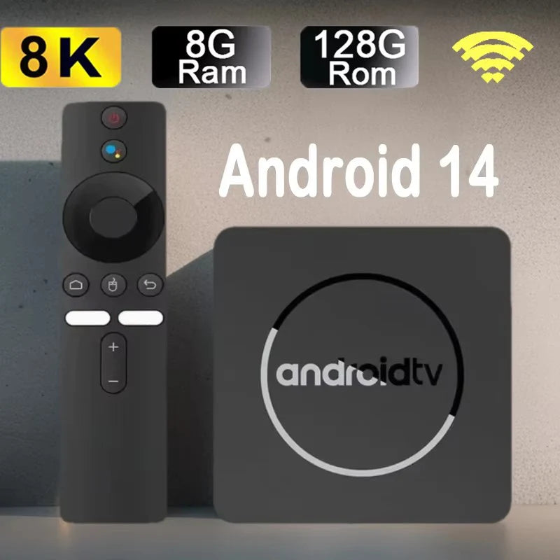 Q10 Android14 Smart TV Box 8K HDR10+ Q96 Allwinner H313 128G Dual Wifi BT5.0 Set Top Box Media Player Goog Voice Assistant IPTV