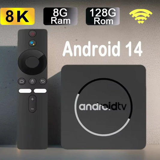 Q10 Android14 Smart TV Box 8K HDR10+ Q96 Allwinner H313 128G Dual Wifi BT5.0 Set Top Box Media Player Goog Voice Assistant IPTV