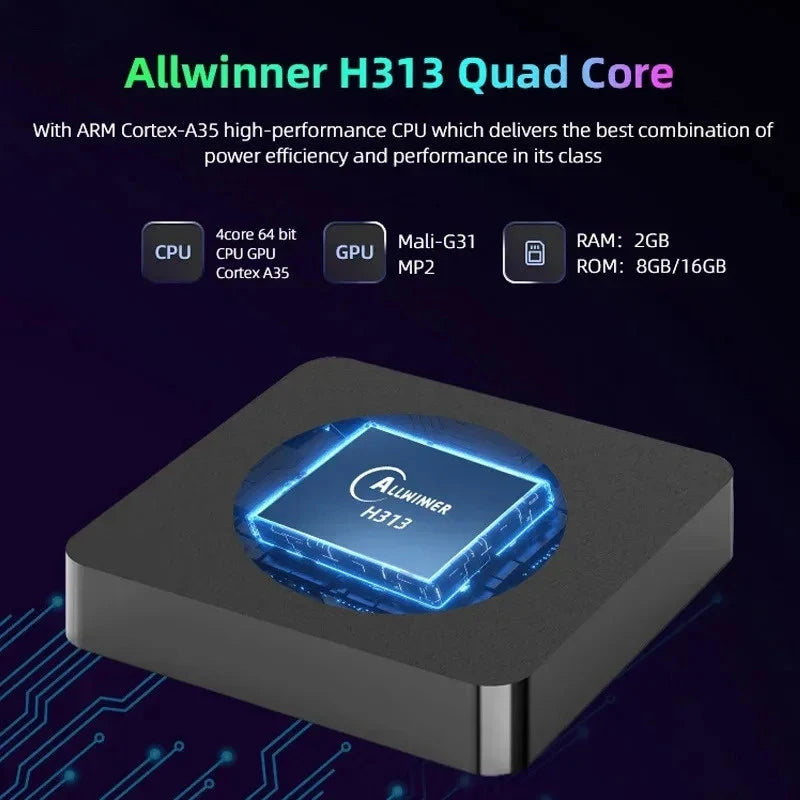 Q10 Android14 Smart TV Box 8K HDR10+ Q96 Allwinner H313 128G Dual Wifi BT5.0 Set Top Box Media Player Goog Voice Assistant IPTV