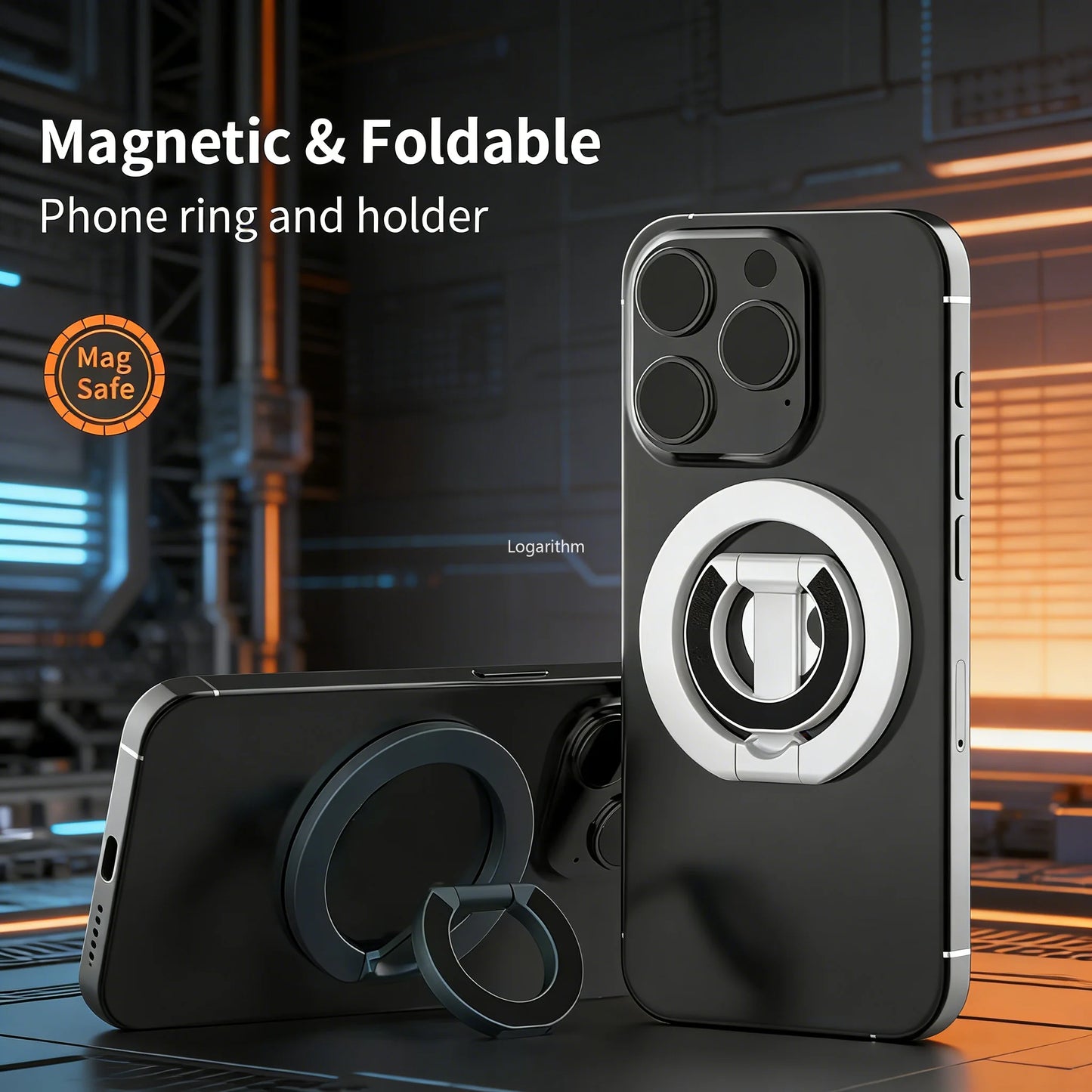 2026 New Magnetic Phone Ring Holder 360° Rotation Foldable Stand Double Sided Strong Magnet For Magsafe iPhone Samsung Holder